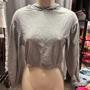 Gray Women's Cropped Hoodie